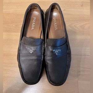 Prada brown leather driver shoes